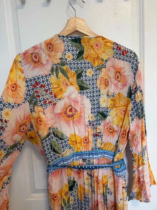 🩷Luxurious Farm Rio Camilla Wrap Dress for Anthropologie❤️100% Viscose - Picture 12 of 16
